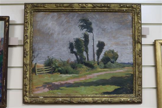 Albert-Edouard Puyplat (1876-) Le Vent Bretagne  & 2 other landscapes